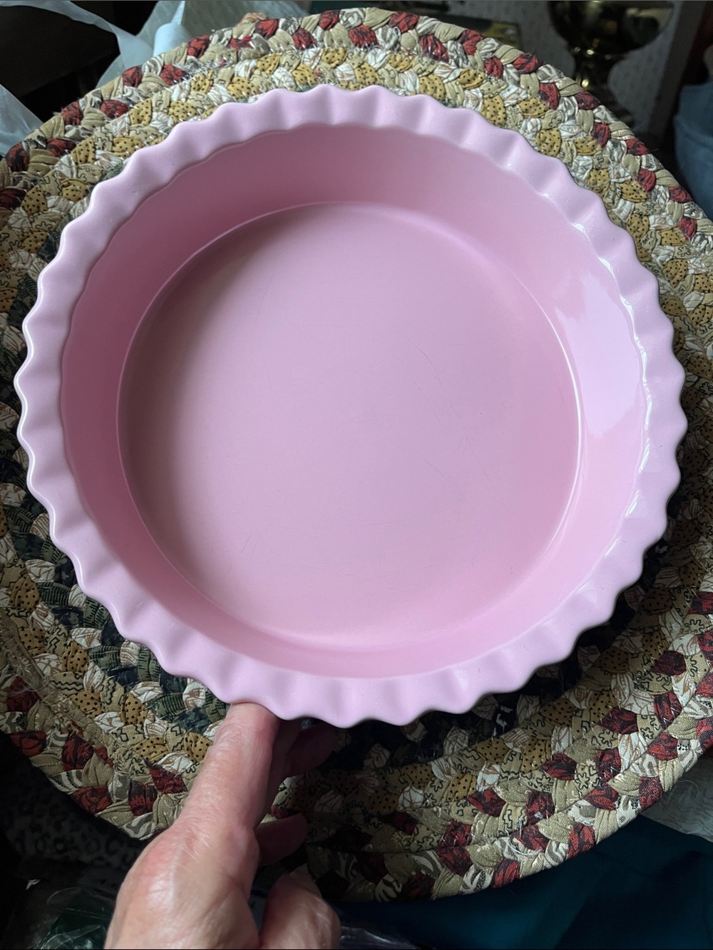 Chantel 1 Quart Pink Fluted Baking Serving Dish Excellent Condition